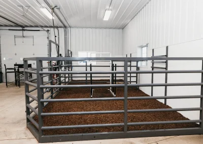 agricultural post-frame interior