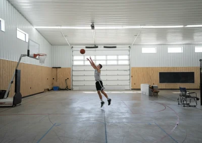 interior post-frame building