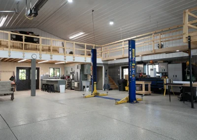 interior post-frame building