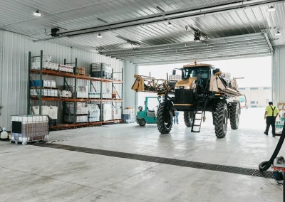 fertilizer storage post-frame building