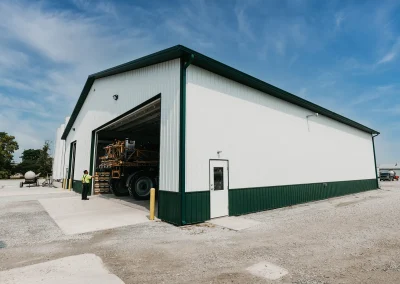fertilizer storage post-frame building