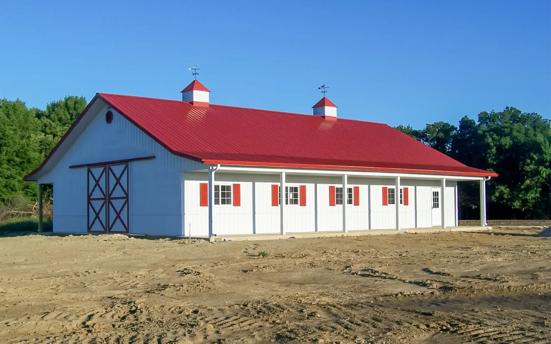 Equestrian post-frame building