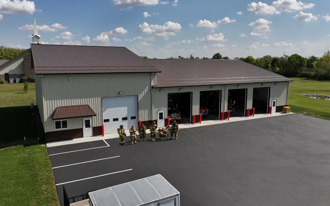 Post-frame municipal building exterior