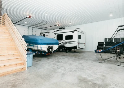Accessory and Storage pole-frame building interior