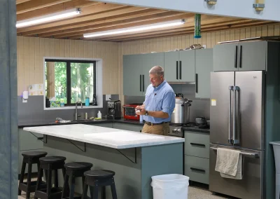 Accessory and Storage pole-frame building interior kitchen