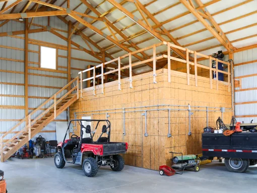 AccessoryStorage_Interior_01 Accessory and Storage pole-frame building interior