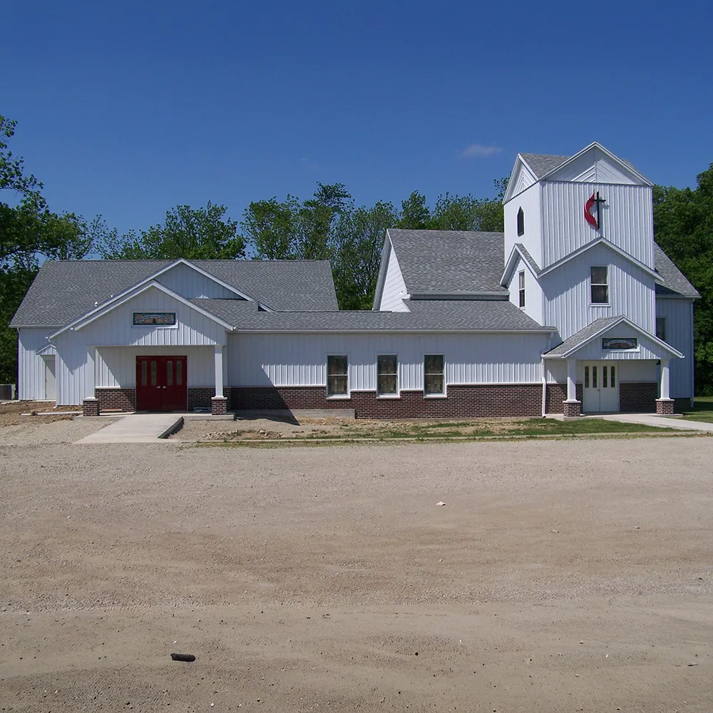 Post-frame Community church completed