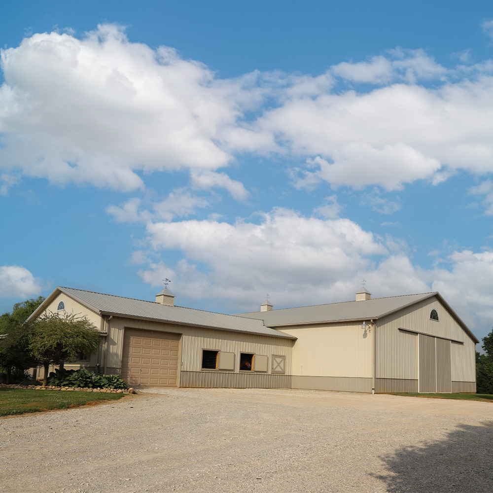 Equestrian post-frame building