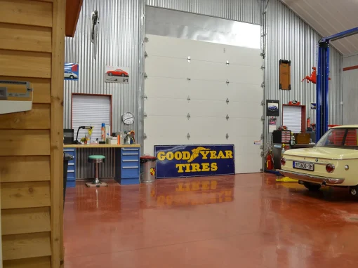 Residential Hobby Storage Hobby and Storage post-frame building interior