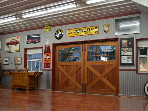 Residential Hobby Storage Hobby and Storage post-frame building interior
