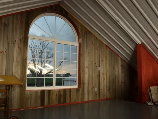 Residential Hobby Storage Hobby and Storage post-frame building interior