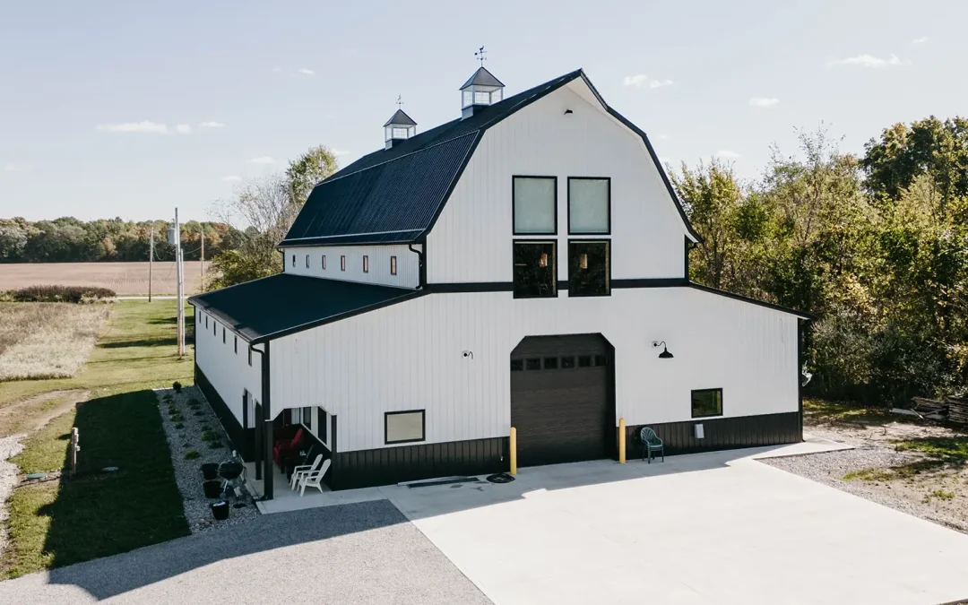 Exterior post-frame building in Auburn Indiana