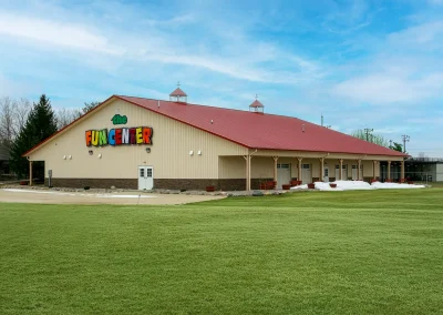 Commercial post-frame building in Columbia City, Indiana