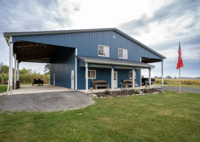 Residential post-frame building in Columbia City, Indiana