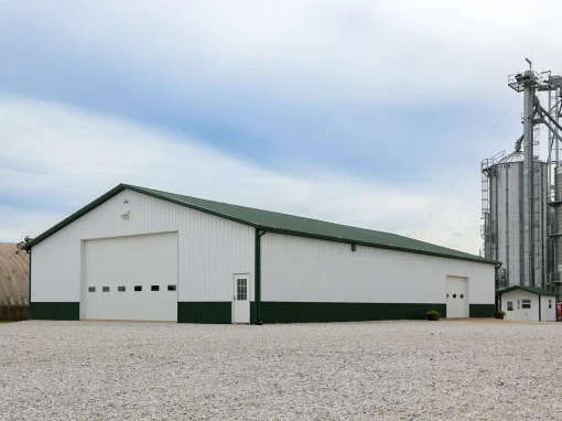 Marion_Ag Exterior post-frame agriculture building in Marion, Indiana