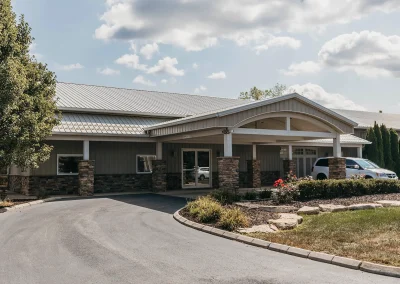 Exterior post-frame commercial building