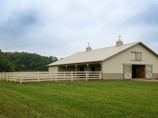 NorthManchester_Equestrian Exterior post-frame equestrian building