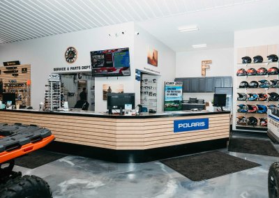 Commercial post-frame building interior