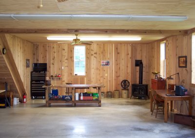 post-frame workshop interior finishes