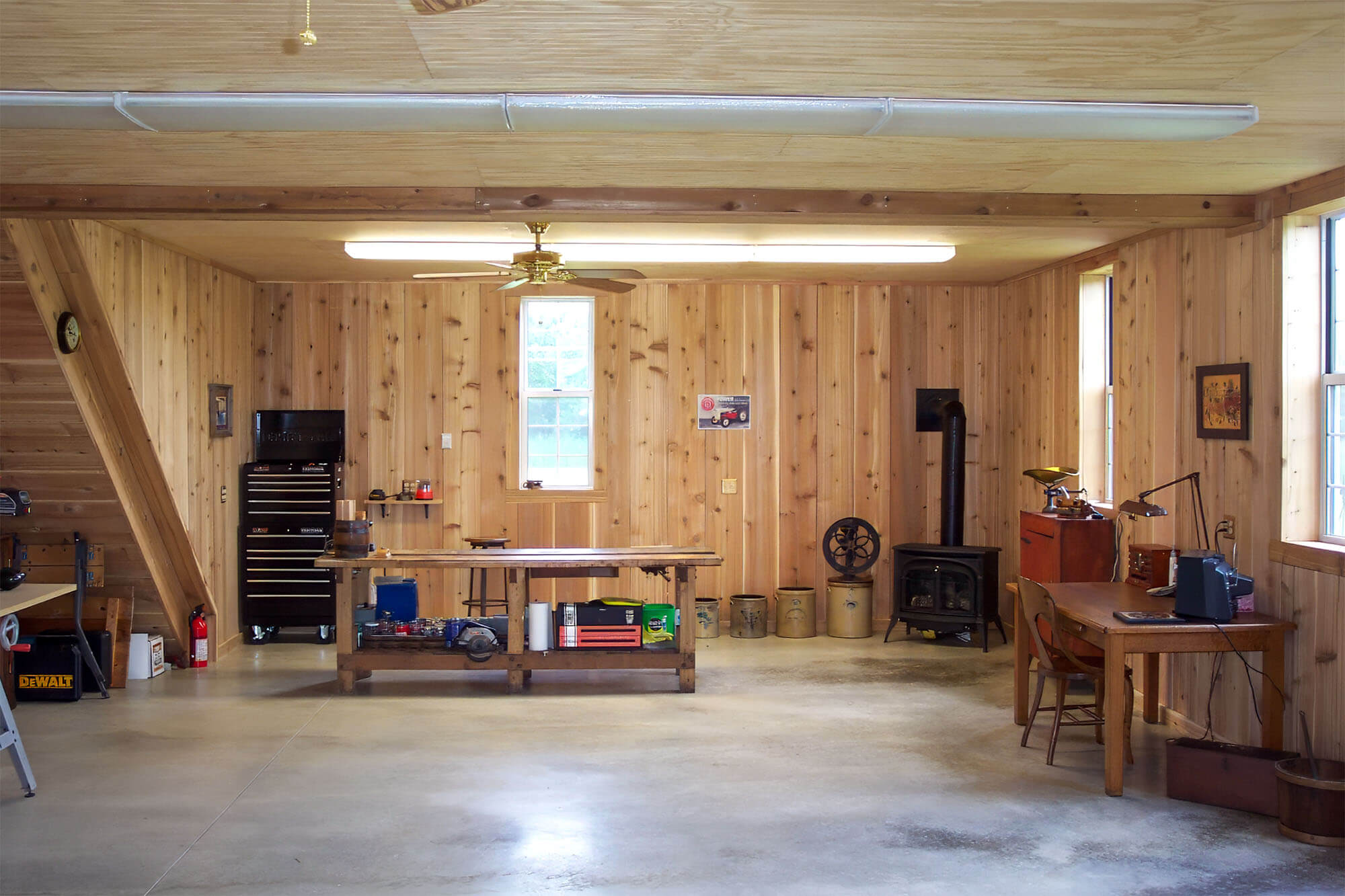 post-frame workshop interior finishes