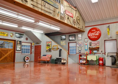 post-frame workshop loft and mezzanine