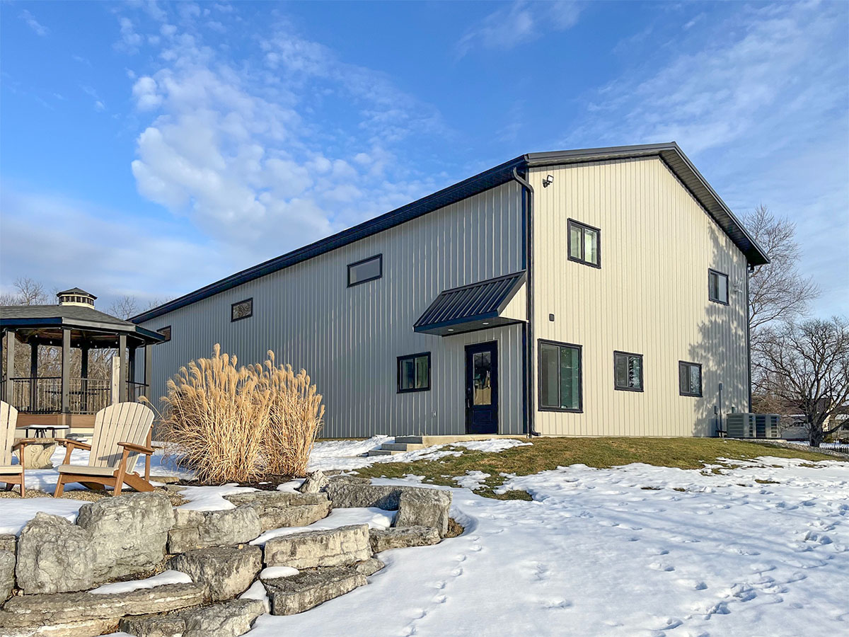 post-frame recreation building