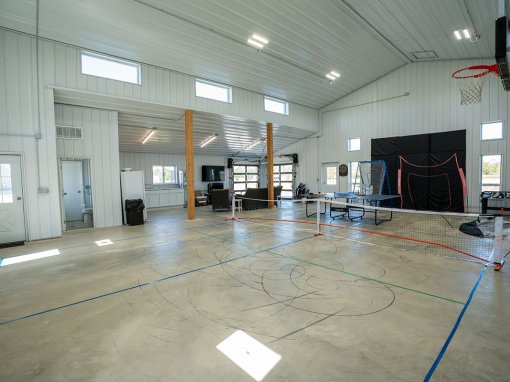 ResidentialRecreationBuilding_Image-2 post-frame recreation building with basketball and pickleball