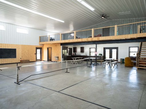 ResidentialRecreationBuilding_Image-3 post-frame residential recreation building with pickleball court