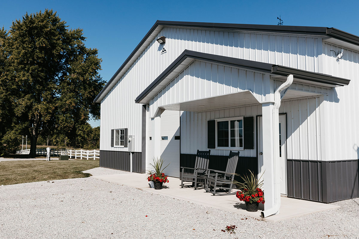 post-frame insulated workshop building