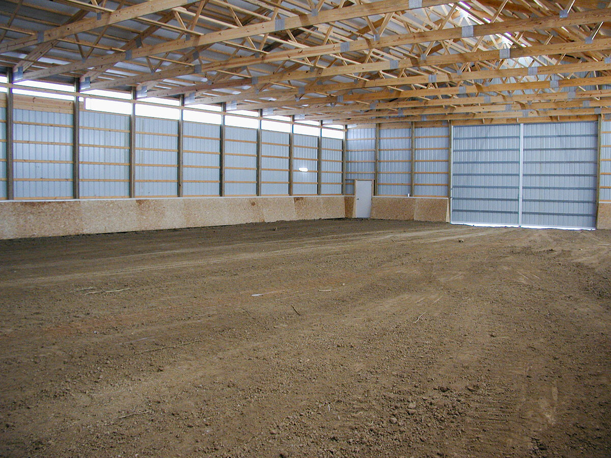 horse riding arena kickboard walls